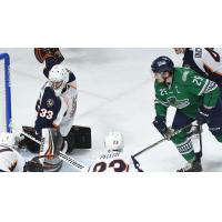 Greenville Swamp Rabbits goaltender Garrett Bartus vs. the Florida Everblades