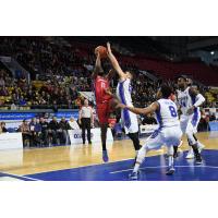 Cape Breton Highlanders forward George Williams takes a shot against the KW Titans