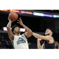 Halifax Hurricanes forward Jordan Washington shoots against the Island Storm