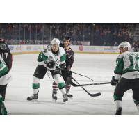 Texas Stars defenseman Dillon Heatherington vs. the Chicago Wolves