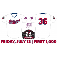 Erie SeaWolves 25 Seasons Angels shirt giveaway