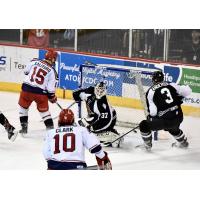 Dante Salituro of the Allen Americans scored against the Utah Grizzlies