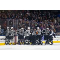San Antonio Rampage and Colorado Eagles skirmish