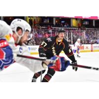 Cleveland Monsters left wing Paul Bittner (57) vs. the Laval Rocket