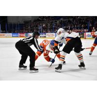 Lehigh Valley Phantoms and Syracuse Crunch face off