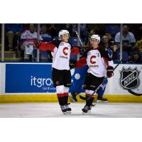 Prince George Cougars celebrate a goal
