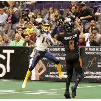Arizona Rattlers defensive back Davontae Merriweather vs. the Cedar Rapids River Kings