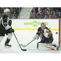 Vancouver Giants centre Justin Sourdif vs. the Kamloops Blazers