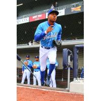 Amarillo Sod Poodles outfielder Buddy Reed sprints from the dugout