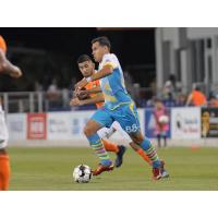 Las Vegas Lights FC midfielder Junior Sandoval vs. Rio Grande Valley FC