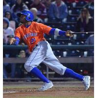Rajai Davis of the Syracuse Mets reached base four times with two hits and two walks on Wednesday night at Lehigh Valley