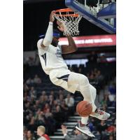 Halifax Hurricanes finish off a dunk against the Moncton Magic