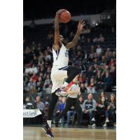 Halifax Hurricanes with the ball against the Moncton Magic