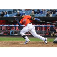 Carlos Gomez had two hits on Friday night for the Syracuse Mets