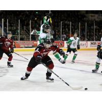 Vancouver Giants centre Tristen Nielsen against the Prince Albert Raiders