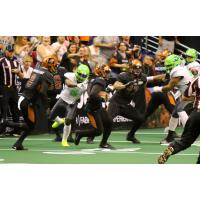 Arizona Rattlers running in traffic against the Nebraska Danger