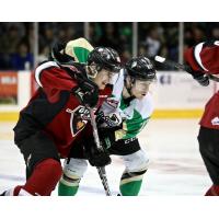 Vancouver Giants battle the Prince Albert Raiders