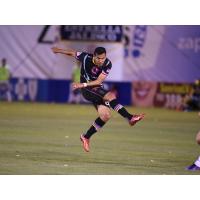 Junior Sandoval scored his first goal with Las Vegas Lights FC against Sacramento Republic FC