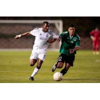 Colorado Springs Switchbacks FC right winger Saeed Robinson (left)