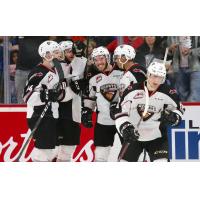 Vancouver Giants celebrate a goal in Game 5