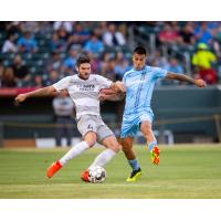 Sacramento Republic FC defender Mitchell Taintor (left) vs. El Paso Locomotive FC