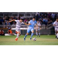 Sacramento Republic FC defender Matt Mahoney (left) vs. El Paso Locomotive FC