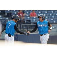 Pablo Olivares and Jason Lopez of the Tampa Tarpons