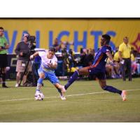 Las Vegas Lights FC right back Kevin Garcia Lopez vs. the Tulsa Roughnecks