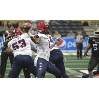 Washington Valor quarterback Arvell Nelson passes against the Columbus Destroyers