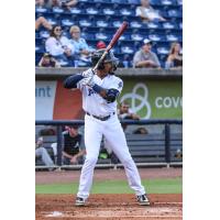 Jaylin Davis at bat for the Pensacola Blue Wahoos