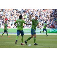 Seattle Sounders FC exchange congratulations