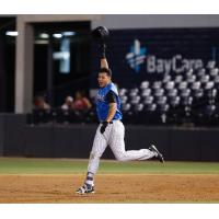 Omar Carrizales of the Tampa Tarpons celebrates around the bases