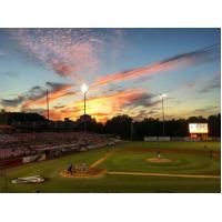 Sunset over Yogi Berra Stadium, home of the New Jersey Jackals