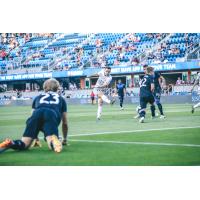 Sacramento Republic FC takes a shot against the San Jose Earthquakes in the U.S. Open Cup