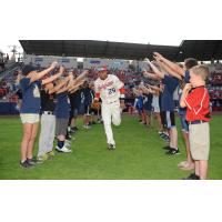 Spokane Indians enter the field at Avista Stadium