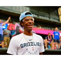 Memphis Grizzlies draftee Ja Morant at the Memphis 901 FC match