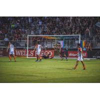 Sacramento Republic FC  forward Stefano Bonomo scores vs. Tulsa Roughnecks FC