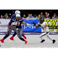 Sioux Falls Storm running back Calen Campbell gains yards against the Tucson Sugar Skulls