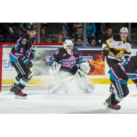 Kelowna Rockets in action against the Brandon Wheat Kings