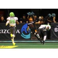 Jarrod Harrington of the Arizona Rattlers scores against the Nebraska Danger