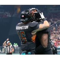 Arizona Rattlers celebrate a score against the Nebraska Danger