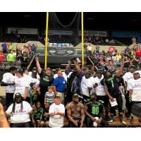 West Virginia Roughriders celebrate the American Arena League title