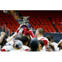 Sioux Falls Storm hoist the United Conference Championship trophy