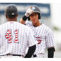 Oswaldo Cabrera and Michel Hernandez of the Tampa Tarpons