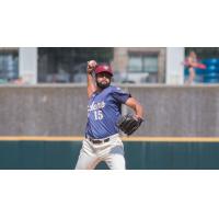 Pedro Payano pitching with the Frisco RoughRiders