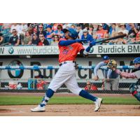 Rajai Davis had three hits on Saturday night for the Syracuse Mets