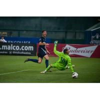 Memphis 901 FC forward Elliot Collier scores against Hartford Athletic