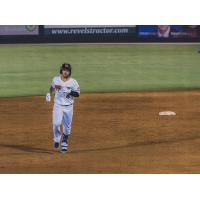 Mario Feliciano of the Carolina Mudcats rounds the bases