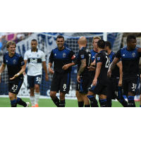San Jose Earthquakes celebrate against Vancouver Whitecaps FC