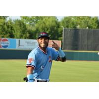 Hickory Crawdads outfielder Miguel Aparicio